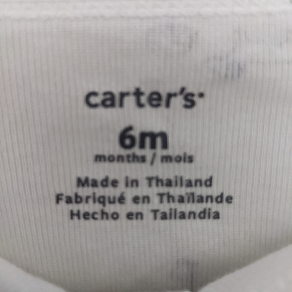 Carter's White Animal Print Button Snap Onesie - Picture 5 of 6